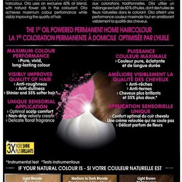 Garnier Olia Permanent Oil Powered Hair Color, 8.0 Medium Blonde - Picture 4 of 8